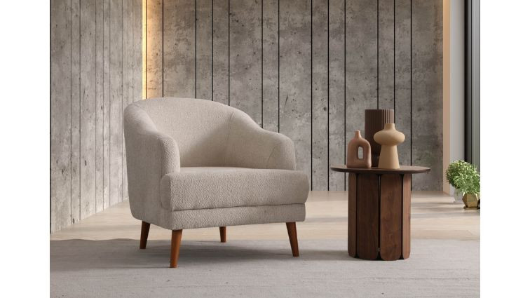 სავარძელი LION  კრემისფერი – დეკორატიული სავარძელი 