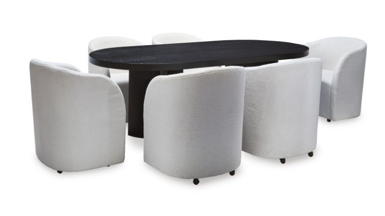 კომპლექტი Rowanbeck S7 – მაგიდა 6 სკამით 