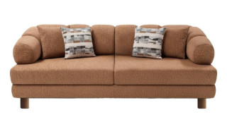 დივანი LION ნარინჯისფერი – გასაშლელი დივანი მარტივი მექანიზმით 