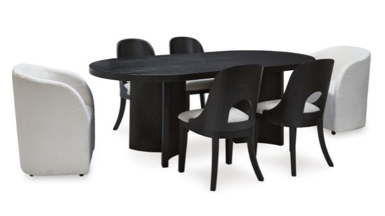 კომპლექტი Rowanbeck S7 – მაგიდა 6 სკამით 