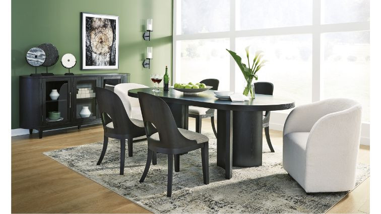 კომპლექტი Rowanbeck S7 – მაგიდა 6 სკამით 