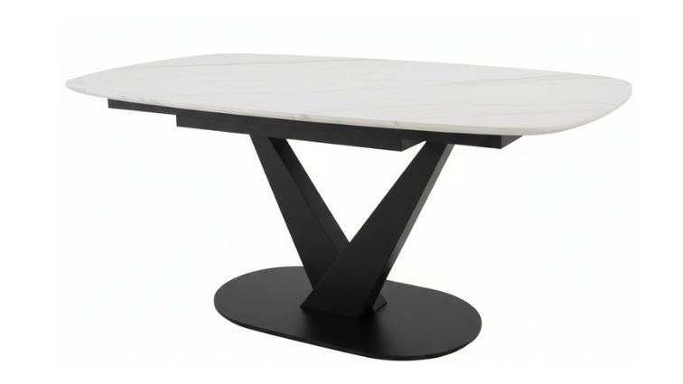 სასადილო გასაშლელი  მაგიდა თეთრი Rio – HPL-ის გასაშლელი მაგიდა 