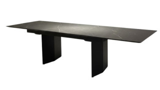 სასადილო გასაშლელი მაგიდა შავი Sena – კერამიკის გასაშლელი მაგიდა 