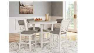 სასადილო მაგიდის კომპლექტი Erinberg – მაგიდა 4 სკამით 