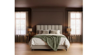 storage bed with mattress Lotus dark blue 180/200 –  