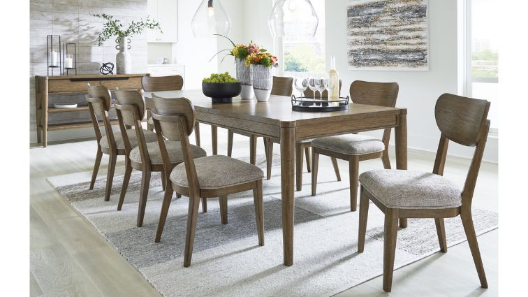 კომპლექტი Roanhowe S7 – მაგიდა 8 სკამით 