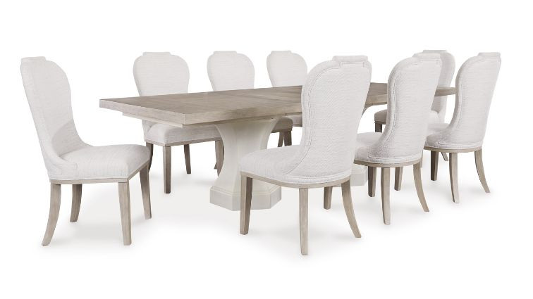 კომპლექტი jorlaina S8 – Dining Table with 8 Chairs 