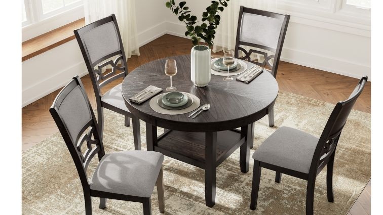 Dining set Langwest – Dining Table with 4 Chairs 