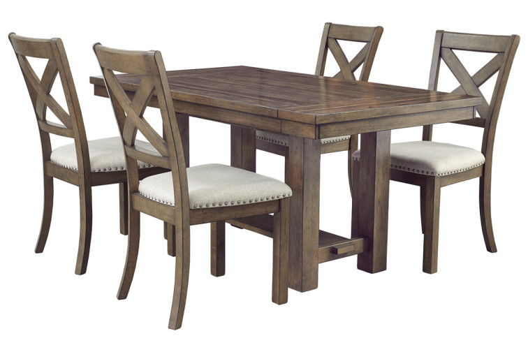 კომპლექტი Moriville S5 • სასადილო ოთახის მაგიდა და სკამები