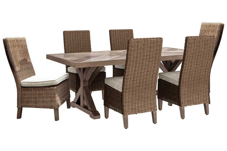 Beachcroft მაგიდა 6 სკამით • აუთორდორის სასადილო ნაკრები